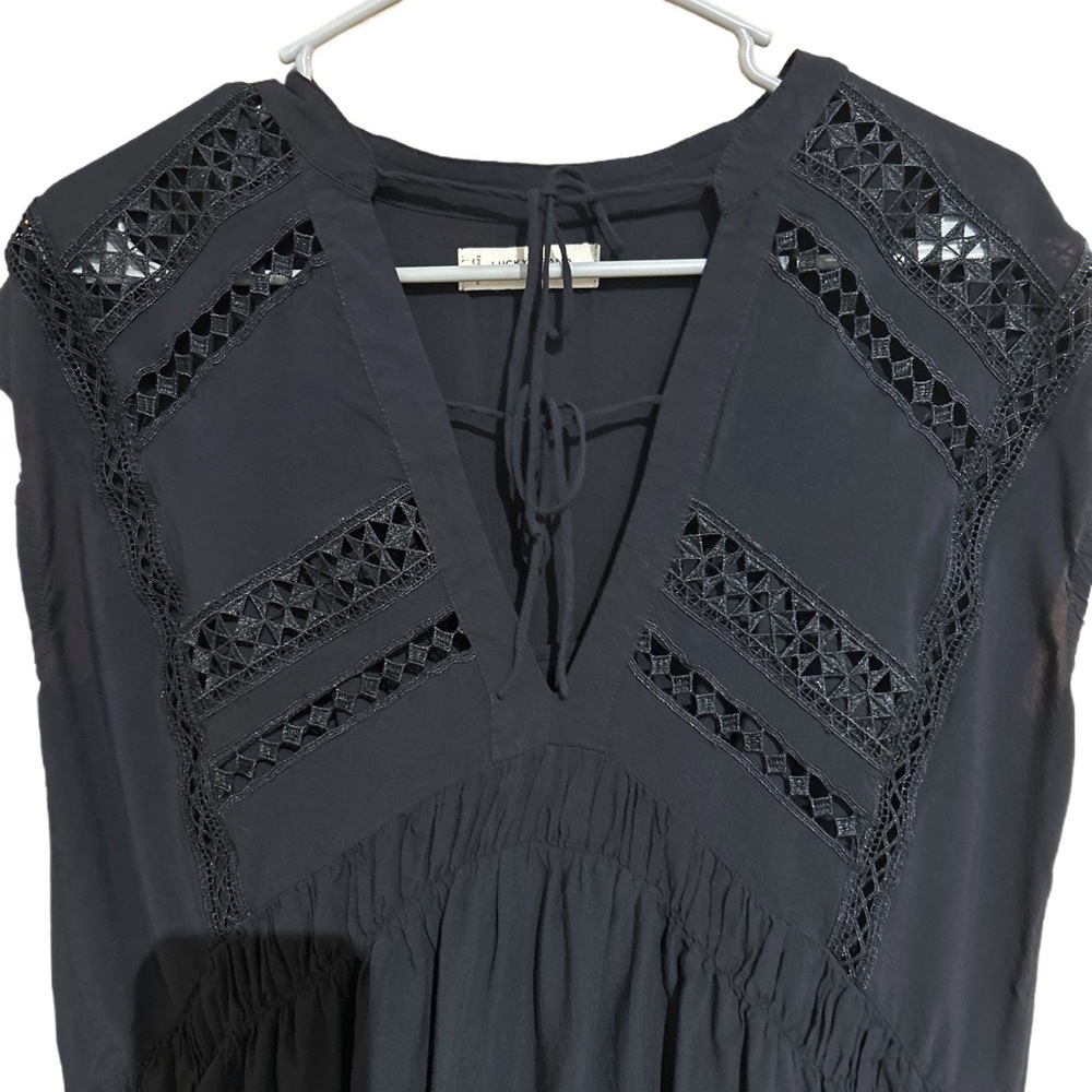 Lucky Brand Black Lace Mini Dress - Picture 6 of 9